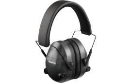 Champion Targets 40974 Electronic Muffs  25 dB Over the Head Black Ear Cups with Adjustable Black Headband for Adults
