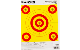 Champion Targets 45562 Shotkeeper  5-Bullseye 50-100 yds Pistol/Rifle Yellow/Red 12 PK