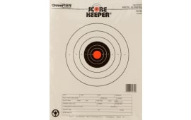 Champion Targets 45724 Score Keeper Slow Fire Bullseye Paper Hanging 50 yds Pistol 11" x 16" Black/Orange 12 PK