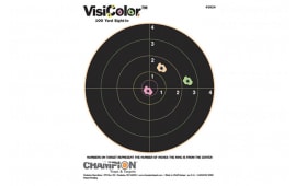 Champion Targets 45824 VisiColor Interactive Paper Target 8" Bullseye 10 Pack