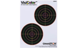 Champion Targets 45826 VisiColor Interactive Paper Target 2-5" Bullseye Per Page 10 Pack