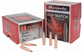Hornady 30904 ELD Match  30 Cal .308 225 gr Extremely Low Drag-Match 100 Per Box
