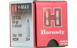 Hornady 22265 V-Max  .22 Cal .224 53 gr V-Max 100 Per Box