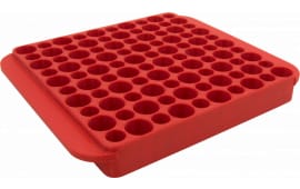 Hornady Magnum Reloading Block, Multi-Caliber, 50-Round Capacity, Red, Model 480042