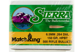Sierra 1755C MatchKing 6.5mm .264 150 GR Hollow Point Boat Tail 500 Box
