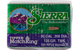 Sierra 7725C Tipped MatchKing  30 Cal .308 125 gr Tipped MatchKing 500 Per Box