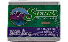 Sierra 7755C Tipped MatchKing  30 Cal .308 155 gr Tipped MatchKing 500 Per Box