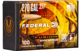 Federal FB277F2 Fusion Component  270 Win .277 130 gr Fusion Soft Point 100 Per Box