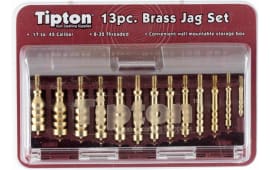 Past 749245 12 Piece Brass Cleaning Jag Set Brass Jag Set/Brass 17-45 Cal