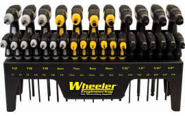 Wheeler 1081957 SAE/Metric Hex & Torx P-Handle Set Black Rubber Handle 30 Pieces