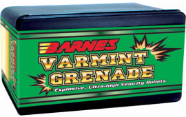 Barnes Bullets 30170 Varmint Grenade 22 Caliber/22 Hornet .224 30 GR Flat Base Hollow Point 100 Box