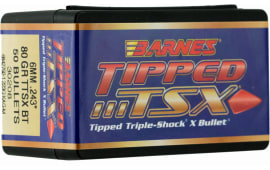 Barnes Bullets 30208 Rifle 6mm .243 80 GR TTSX BT 50 Box