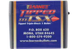 Barnes Bullets 30242 Tipped TSX  6.5 Creedmoor .264 120 gr TTSX Boat-Tail 50 Per Box