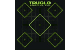 TruGlo TG14A6 Tru-See  Self-Adhesive Heavy Paper Black/Green 5-Diamond Includes Pasters 6 Pack