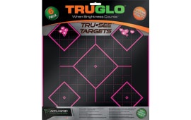 TruGlo TG14P6 Tru-See  Self-Adhesive Paper Universal Heavy Paper Black/Pink 5-Diamond Includes Pasters 6 Pack