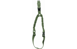 Aim Sports AOPS01G One Point Sling made of Green Elastic Webbing with 26" OAL, 1.25" W & Bungee Design for Rifles