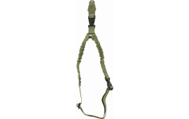 Aim Sports AOPS01T One Point Sling made of Tan Elastic Webbing with 26" OAL, 1.25" W & Bungee Design for Rifles