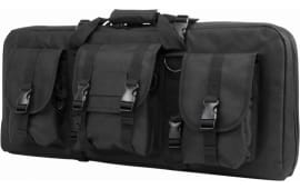 NcStar CVCPD2962B28 VISM Deluxe SubGun Case 28" Black PVC Fabric with Exterior Pockets, Zippers & Padding for 2 AR or AK Pistols