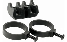 Magpul MAG614-BLK Light Mount V-Block and Rings Anodized Aluminum Black Reinforced Polymer