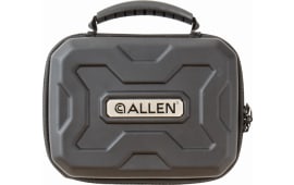 Allen 827 EXO Handgun Case made of Polymer with Black Finish, Molded Carry Handle, Egg Crate Foam & Lockable Zippers 7" x 5.25"