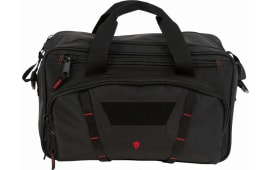 Tac Six 8247 Tactical Sporter Range Bag Black Endura with Removable Shoulder Strap, Pockets, Padded Pistol Rug & Exterior Webbing