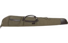 Heritage Cases 54352 North Platte  made of Olive Cotton Canvas with Leather Trim, Brushed Tricot Lining & Lockable Zipper 52" L