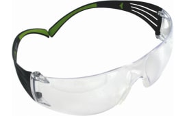 3M Peltor SF400PC8 Sport SecureFit 400 Shooting/Sporting Glasses Black/Green Frame Clear Polycarbonate Lens 1 Pair