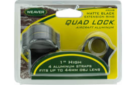 Weaver Mounts 49048 Quad Lock Extension High 1" Diameter Aluminum Matte Black Matte
