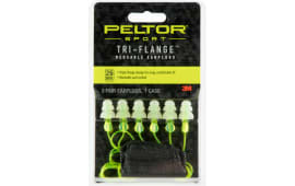 3M Peltor 97317 Sport Tri-Flange Reusable Earplugs 26 dB Yellow 3 Pair
