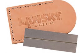 Lansky LDPST 3" Double Sided Sharpening Stone Fine Diamond w/Lthr Case