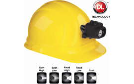 Nightstick NSP4608BC Dual Light Headlamp with Hard Hat Clip 100/60/90/50/180 Lumens AAA (3) Black