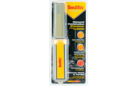 Smiths Products DCS4 Diamond Combination Sharpener Hand Held 4" Fine, Coarse Diamond Sharpener Rubber Handle Yellow