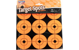 Birchwood Casey 33902 Target Spots  Self-Adhesive Paper Black/Orange 2" Bullseye 90 Targets