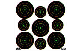 Birchwood Casey 35828 Dirty Bird  Bullseye Tagboard Hanging Pistol/Rifle Black/Green 20 Per Pkg