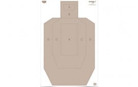 Birchwood Casey 37029 EZE-Scorer  IPSC Silhouette Paper Hanging Universal 23" x 35" Tan 5 Pack