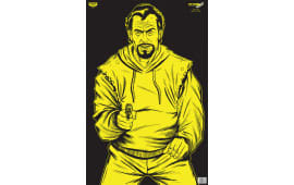Birchwood Casey 37035 EZE-Scorer Bad Guy Silhouette Paper Hanging 23" x 35" Black/Yellow 5 Pack