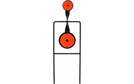 Birchwood Casey 46221 World of Targets Sharpshooter Spinner 2.25"/3.625" Bullseye Orange/Black Steel 1 Unit