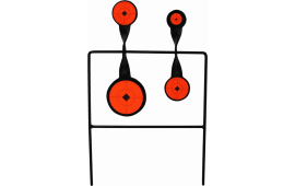 Birchwood Casey 46422 World of Targets Duplex Spinner 3.625"/2.25"/1.625" Bullseye Orange/Black Steel 1 Unit