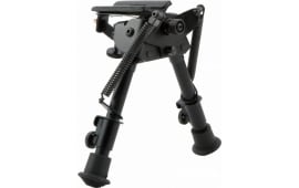 Harris Bipods BRS Swivel BR Swivel Stud, 6-9", Black Steel/Aluminum, Rubber Feet