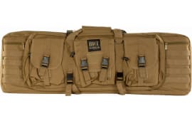 Bulldog BDT40-37T Tactical Single Rifle Case 37" Tan with 3 Accessory Pockets  & Deluxe Padded Backstraps Lockable Zippers