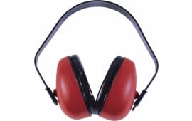 Radians DF0310HC Def-Guard Muff 23 dB Over the Head Red Ear Cups with Padded, Adjustable Black Headband for Adults 1 Pair