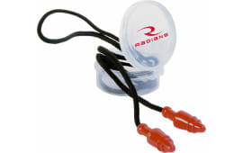 Radians JP3150HC SnugPlugs  28 dB Behind The Neck Red Ear Buds with Black Cord for Adults 1 Pair Includes Flip Top Case