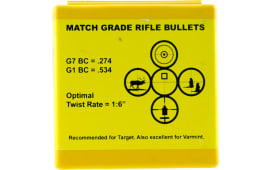 Berger Bullets 22423 Target 22 Caliber .224 90 GR Target Very Low Drag 100 Box