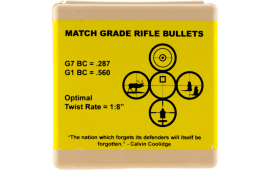 Berger Bullets 26195 Tactical  6.5 Creedmoor .264 130 gr AR Hybrid Open Tip Match 100 Per Box