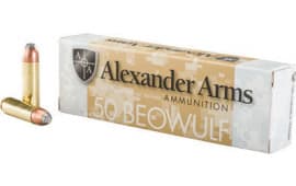 Alexander Arms 50 Beowulf 400 Grain Flat Point 20/Box - 20rd Box