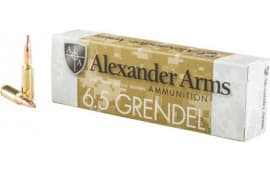 Alexander Arms 6.5 Grendel 123 Grain Lapua Scenar Boat Tail Hollow Point 20/Box - 20rd Box