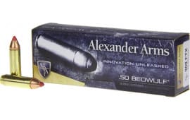 Alexander Arms AB300FTXBX Rifle Ammo 50 Beowulf 300 gr Hornady FTX Polymer Tip - 20rd Box