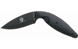 Ka-Bar 1482 TDI Large Law Enforcement Knife Fixed 3.69" AUS-8A Drop Point Plain FRN Black Hndl