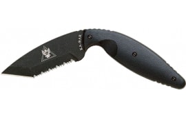 Ka-Bar 1485 TDI Law Enforcement Knife Fixed 3.69" AUS-8A Tanto Serrated FRN Black