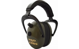 Pro Ears PEG2SMG Gold II Electronic Muff 26 dB Over the Head Green Ear cups with Black Headband & Gold Logo for Adults 1 Pair